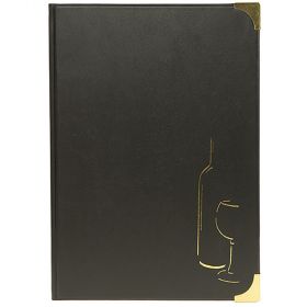 Mapa meniu bauturi restaurant, A4, colturi aurii, 4 folii, SECURIT Basic