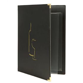 Mapa meniu bauturi restaurant, A4, colturi aurii, 2 folii, SECURIT Classic