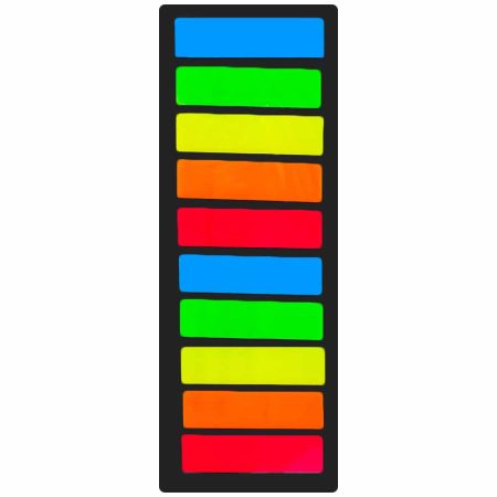 Index plastic 45x12 mm, 10 culori/set 