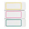 Etichete autocolante albe cu margine color, 25x65 mm, 3x30 buc/set, STICK'N
