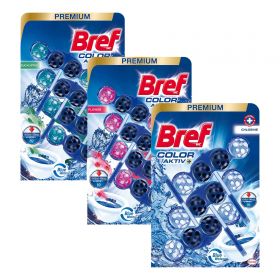 Odorizant bile toaleta BREF Color Aktiv, 3x50 g