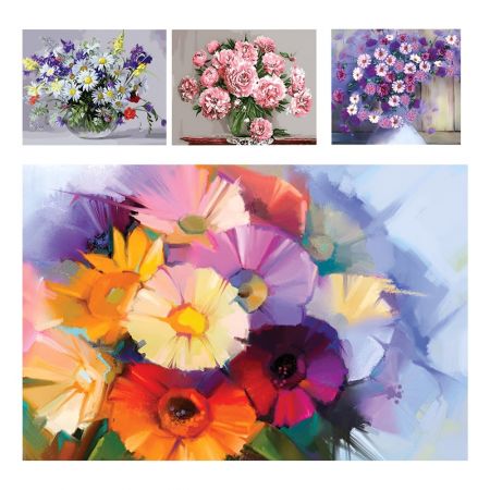 Set pictura pe numere, Flori, 40x50 cm