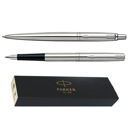 Set stilou si pix PARKER Jotter Royal Stainless Steel