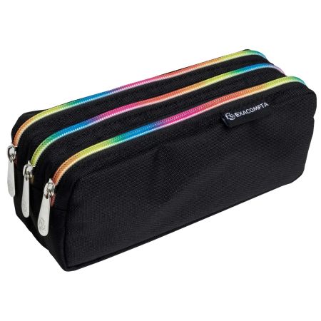 Penar etui neechipat, 3 fermoare, EXACOMPTA Multi Rainbow