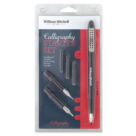 Stilou caligrafie WILLIAM MITCHELL Starter, 3 penite 