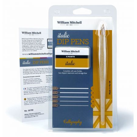 Toc pentru caligrafie WILLIAM MITCHELL  Italic, 5 penite