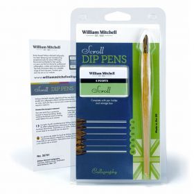 Set toc caligrafie cu 6 penite WILLIAM MITCHELL Scroll