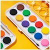 Acuarele 12 culori/set + pensula, DELI ColoRun
