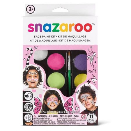 Acuarele pictura fata SNAZAROO Pink, 8 culori/set