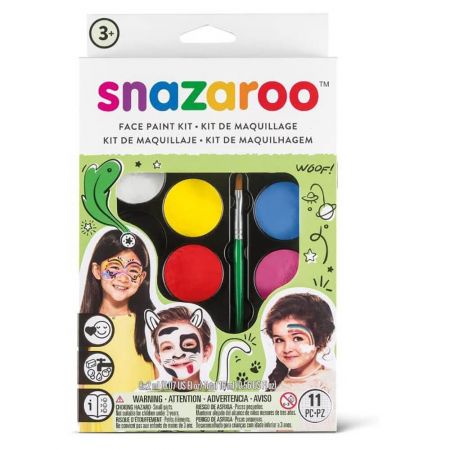 Culori pictura fata SNAZAROO Green, 8 culori/set 