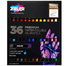 Pasteluri ulei ZIELER Premium Water-Soluble Oil, 36 culori/cutie