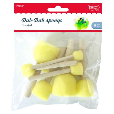 Pensule cu burete DACO Dab-Dab, 8 buc/set