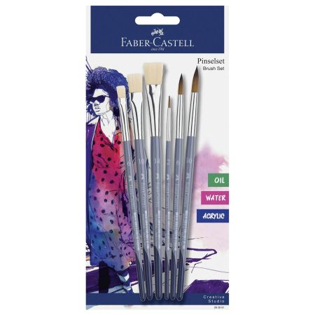 Pensule FABER CASTELL Creative Studio, 6 buc/set, FC282891