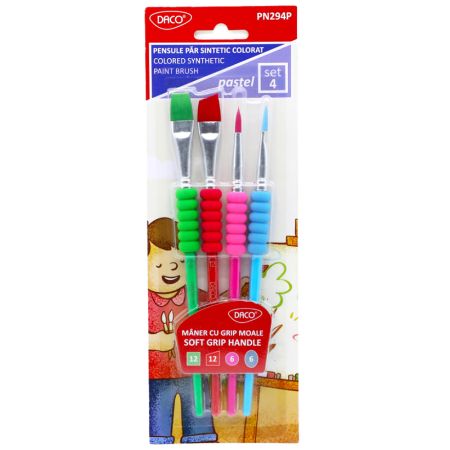 Pensule par sintetic DACO PN294, 4 buc/set