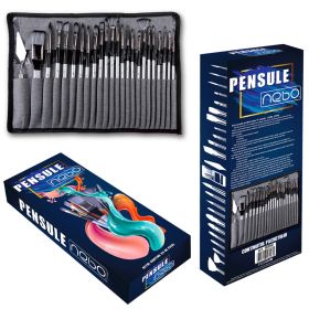 Pensule in etui NEBO, 23 bucati/set