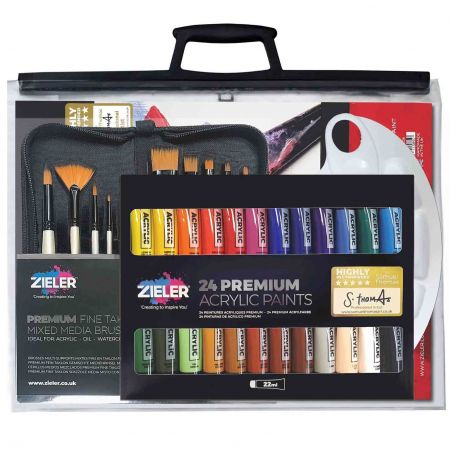 Set pictura acrilic ZIELER Acrylic, 37 piese