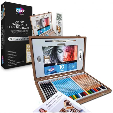Set schite si desen ZIELER Artist Sketching and Colouring, 36