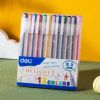 Pix cu gel 0.5 mm DELI Delight, 12 culori/set