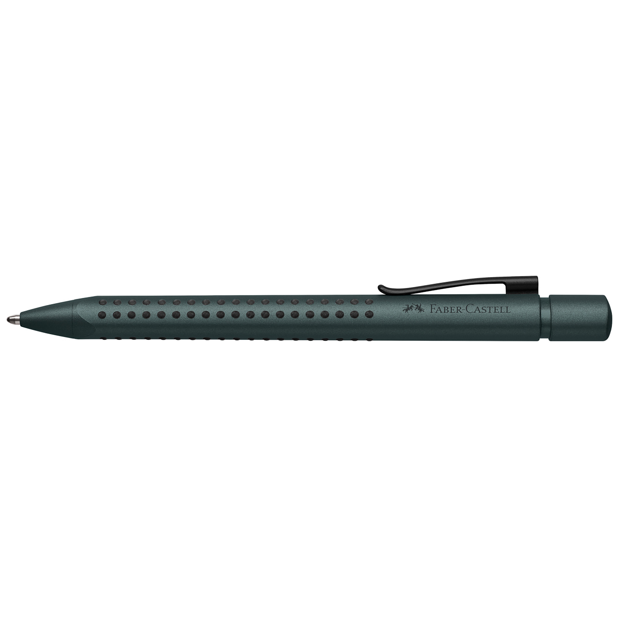 Stylo à Bille Faber-Castell Grip 2011 - Pointe Moyenne, Ergonomique, Grip Antidérapant, Noir Givré