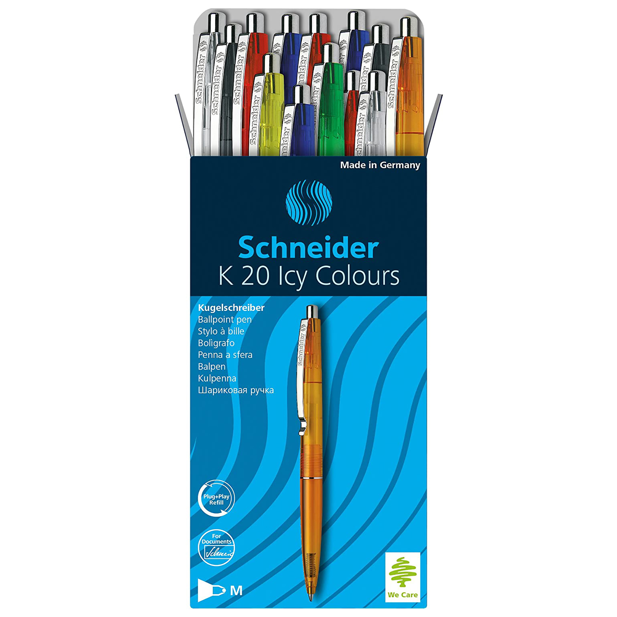 Penna a sfera a scatto K20 Icy Colours Schneider - assortiti
