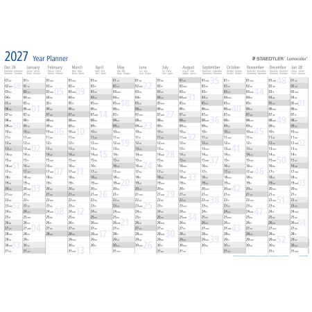 Planner anual A1 STAEDTLER Lumocolor Year Planner 2027