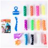 Plastilina 12 culori/set 160 g galetusa cu 4 forme modelaj, DELI Dough it! 