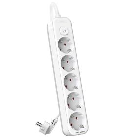 Prelungitor 5 prize, cu intrerupator, 1.8 m, DELI T437