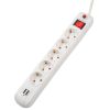 Prelungitor 5 prize, 2 porturi USB, intrerupator, 4.5 m, Schuko, SPACER