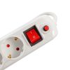 Prelungitor 5 prize, 2 porturi USB, intrerupator, 4.5 m, Schuko, SPACER
