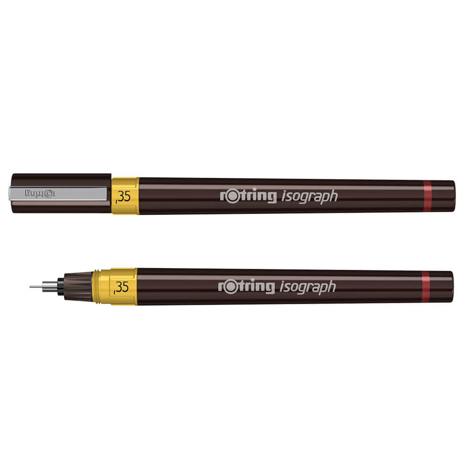 rOtring Isograph S0699370 Lot de 3 stylos techniques et porte-mines 0,20 mm, 0,30 mm, 0,50 mm et porte-mine 0,5 mm Accessoires avec carnet