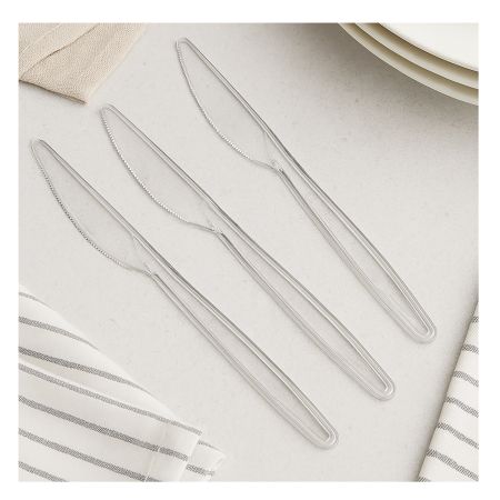 Cutite plastic PS SAFIR, 50 buc/set
