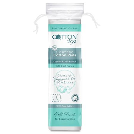 Dischete demachiante din bumbac COTTON Soft, 100 buc/set