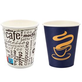Pahare carton cafea 180 ml, 7 oz, SAFIR Color, 50 buc/set