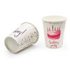 Pahare carton color 240 ml, 8 oz, SAFIR Party, 15 buc/set
