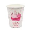 Pahare carton color 240 ml, 8 oz, SAFIR Party, 15 buc/set