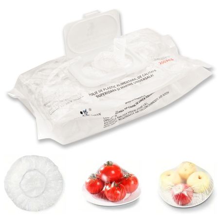 Pungi cu elastic tip capac, de unica folosinta, 200 buc/set