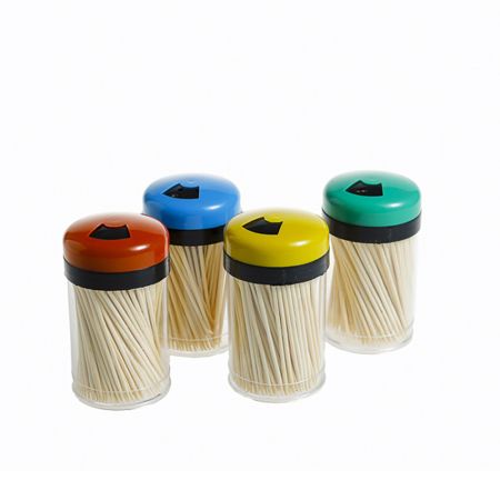 Scobitori lemn bambus, 4x200 buc/set