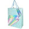 Punga cadou din hartie lucioasa, 26x12x32 cm, Happy Birthday Pastel