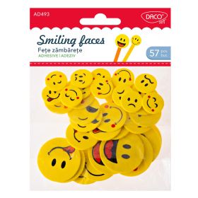 Accesorii craft din spuma autoadeziva, fete zambarete, DACO AD493