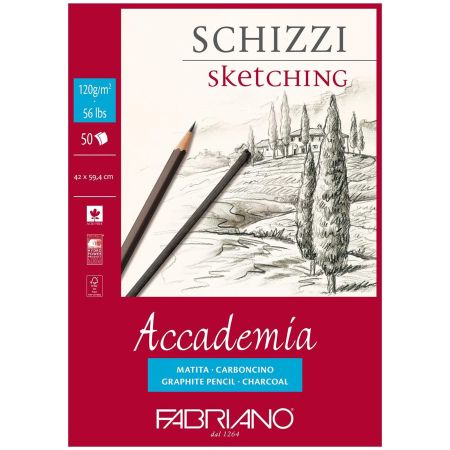 Bloc schite A2, 120 g, FABRIANO Accademia Sketching, 50 file