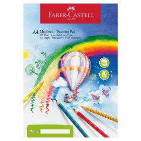 Bloc de desen A4, 80 g/mp, FABER-CASTELL, 100 file