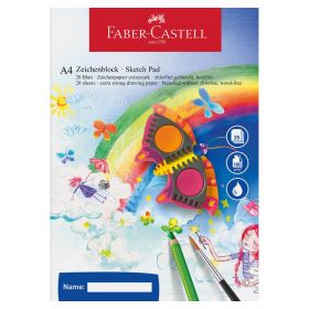 Bloc de desen A4, 100 g/mp, FABER-CASTELL, 20 file
