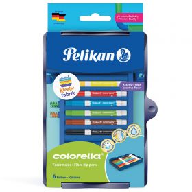Carioci si tavita PELIKAN Colorella Kreativ Fabric, 6 culori/set