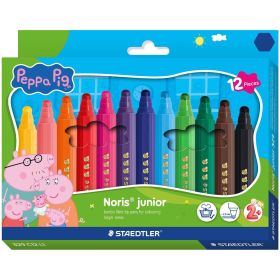 Carioci groase STAEDTLER Noris Junior Peppa Pig, 12 culori/set