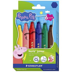 Carioci groase STAEDTLER Noris Junior Peppa Pig, 6 culori/set