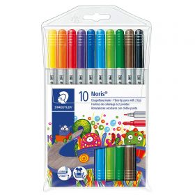 Carioci cu 2 capete 1mm/3mm, 10 culori/set STAEDTLER Noris