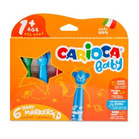 Carioci lavabile 6 culori/set CARIOCA Baby 1 Teddy