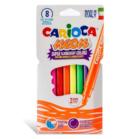 Carioci fluorescente CARIOCA Neon, 8 culori/set