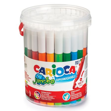 Carioci varf gros CARIOCA Jumbo, 50 buc/set
