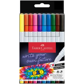 Carioci 10 culori/set FABER-CASTELL Grip Boldpen, FC155317